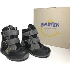 Осенние ботинки Bartek для мальчиков, черно серые, 21 размер