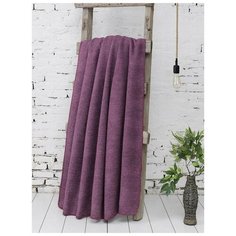 Плед из хлопковый с акрилом KARNA OSLO фиолетовый 130х170