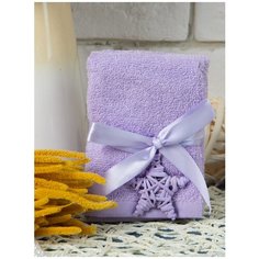 Подарочное полотенце Arya 30X30 4 Пр. Poly Лиловый
