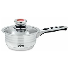LR03-16 Сотейник нерж. LARA Adagio <1,6л> 16x8см - капсулированное индукционное дно, крышка