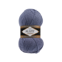 Пряжа Alize Lanagold, 49 % шерсть, 51 % акрил, 100 г, 240 м, 5 шт., 203 джинс меланж