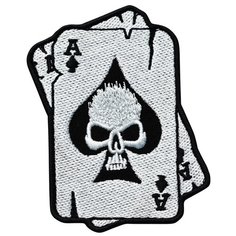 Нашивка (шеврон, патч) на термослое, Стежкофф, "Тузы", 9,5х8 см, 1 штука