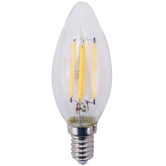 Лампа светодиодная Gauss LED Filament E14 11 Вт свеча прозрачная 720 лм, тёплый белый свет