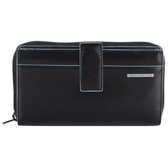 Кошелек женский Piquadro Blue Square черный, кожа натуральная (pd1354b2r/n)