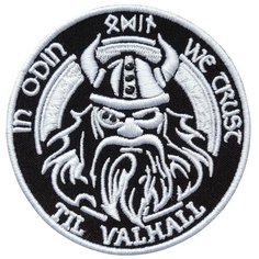 Нашивка (шеврон, патч) на липучке, Стежкофф, "один ", черный с белым, 9 см, 1 штука