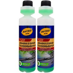 Жидкость стеклоомывателя летняя 250 мл ASTROhim BugOff / омывающая жидкость с ароматом яблока (омывайка летняя), концентрат комплект 2 шт. АС-410(2)