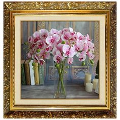 F-174 Алмазная мозаика милато "Орхидеи в вазе" Milato