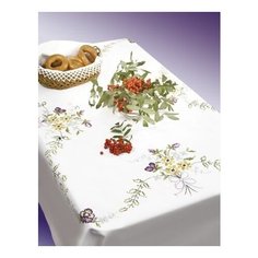 20.002.04 Набор для вышивания крестом Марья Искусница скатерть "Букет с бантом"