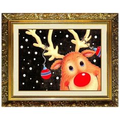 N-377 Алмазная мозаика милато "Рождественский олень" Milato