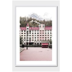 Постер на стену для интерьера Postermarkt Роза Хутор №2, постер в белой рамке 50х70 см, постеры картины для интерьера в белой рамке