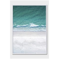 Постер на стену для интерьера Postermarkt Вид на море сверху №3, постер в белой рамке 50х70 см, постеры картины для интерьера в белой рамке