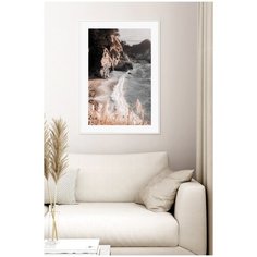 Постер в белой рамке Postermarkt "Вид на пляж сверху", 50х70 см