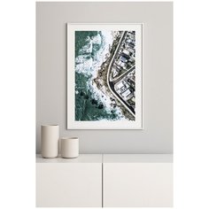 Постер в белой рамке Postermarkt "Дорога вдоль моря", 40х50 см