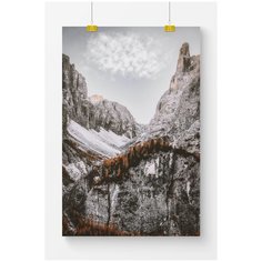 Постер на стену для интерьера Postermarkt Природа осенью в горах №2, размер 40х50 см, постеры картины для интерьера в тубусе
