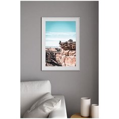 Постер в белой рамке Postermarkt "Вид со скалы", 50х70 см