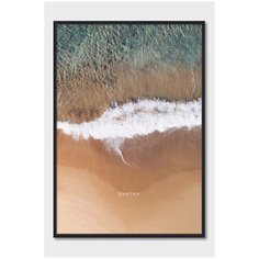Постер на стену для интерьера Postermarkt Вид на море сверху №4, постер в черной рамке 50х70 см, постеры картины для интерьера в черной рамке