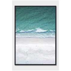 Постер на стену для интерьера Postermarkt Вид на море сверху №3, постер в черной рамке 30х40 см, постеры картины для интерьера в черной рамке