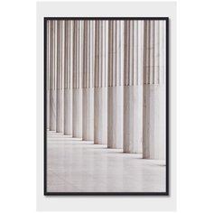Постер на стену для интерьера Postermarkt Ряд колонн, постер в черной рамке 30х40 см, постеры картины для интерьера в черной рамке