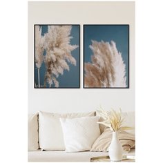 Постеры для интерьера Postermarkt Набор из двух постеров в черных рамках 30х40 см, постеры картины для интерьера в черных рамках, Набор постеров №275