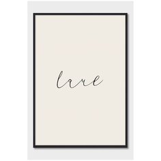 Постер на стену для интерьера Postermarkt Надпись love, постер в черной рамке 50х70 см, постеры картины для интерьера в черной рамке