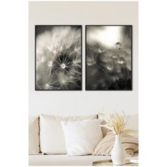 Постеры для интерьера Postermarkt Набор из двух постеров в черных рамках 40х50 см, постеры картины для интерьера в черных рамках, Набор постеров №227