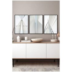 Постеры для интерьера Postermarkt Набор из трех постеров, размер 30х40 см, постеры картины для интерьера в тубусе, Набор из трех постеров №18