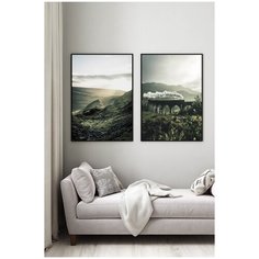 Постеры для интерьера Postermarkt Набор из двух постеров, размер 70х100 см, постеры картины для интерьера в тубусе, Набор постеров №119