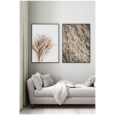 Постеры для интерьера Postermarkt Набор из двух постеров, размер 60х90 см, постеры картины для интерьера в тубусе, Набор постеров №157