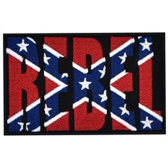 Нашивка (шеврон, патч) на термослое, Стежкофф, "REBEL", 10х6,5 см, 1 штука