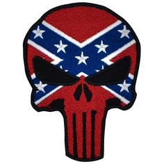 Нашивка (шеврон, патч) на термослое, Стежкофф, "Череп", 9х6,5 см, 1штука