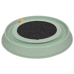 Когтеточка-игрушка с шариком HAPPYCAT 41x38x5см ковролин, зеленый Georplast