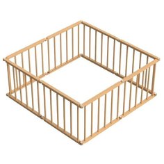 Большой детский игровой манеж-трансформер, 8 секций, цвет: натура Посиделкин