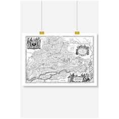 Постер на стену для интерьера Postermarkt Старая карта Руси, размер 50х70 см, постеры картины для интерьера в тубусе