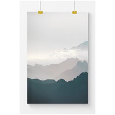 Постер на стену для интерьера Postermarkt Горы №5, размер 40х50 см, постеры картины для интерьера в тубусе