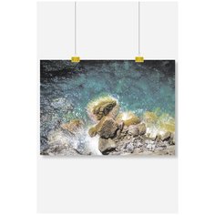 Постер на стену для интерьера Postermarkt Камни в море, размер 40х50 см, постеры картины для интерьера в тубусе