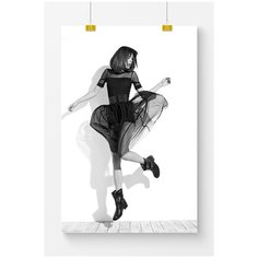 Постер на стену для интерьера Postermarkt Девушка танцует, размер 40х50 см, постеры картины для интерьера в тубусе