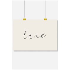 Постер на стену для интерьера Postermarkt Надпись love, размер 40х50 см, постеры картины для интерьера в тубусе