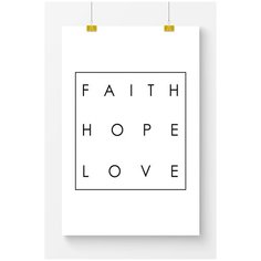 Постер на стену для интерьера Postermarkt Мотивация Faith Hope Love, размер 40х50 см, постеры картины для интерьера в тубусе