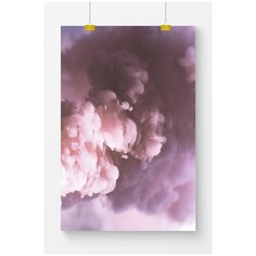 Постер на стену для интерьера Postermarkt Розовый дым, размер 50х70 см, постеры картины для интерьера в тубусе
