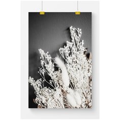 Постер на стену для интерьера Postermarkt Букет из сухоцветов №5, размер 60х90 см, постеры картины для интерьера в тубусе