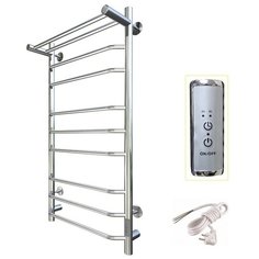 Полотенцесушитель электрический Тругор 532х1000мм форма лесенка 8 перекладин универсальное подключение