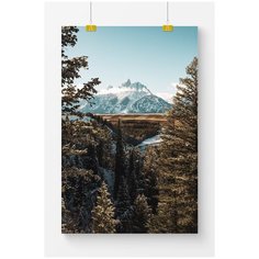 Постер на стену для интерьера Postermarkt Вид на гору, размер 40х50 см, постеры картины для интерьера в тубусе