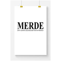 Постер на стену для интерьера Postermarkt Мотивация Merde, размер 70х100 см, постеры картины для интерьера в тубусе