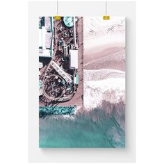 Постер на стену для интерьера Postermarkt Пирс Санта Моника, размер 60х90 см, постеры картины для интерьера в тубусе