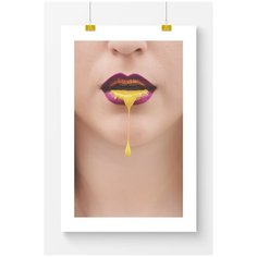 Постер на стену для интерьера Postermarkt Губы, размер 50х70 см, постеры картины для интерьера в тубусе