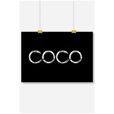 Постер на стену для интерьера Postermarkt Coco Chanel черный, размер 60х90 см, постеры картины для интерьера в тубусе