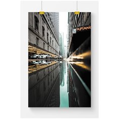 Постер на стену для интерьера Postermarkt Город №5, размер 60х90 см, постеры картины для интерьера в тубусе