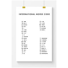 Постер на стену для интерьера Postermarkt Morse Code, постер для интерьера в тубусе, размер 50х70 см