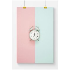 Постер на стену для интерьера Postermarkt Мятно розовый №3, размер 60х90 см, постеры картины для интерьера в тубусе