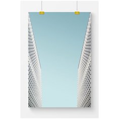 Постер на стену для интерьера Postermarkt Белая архитектура и небо, размер 40х50 см, постеры картины для интерьера в тубусе
